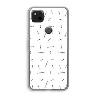 Hipster stripes: Google Pixel 4a Transparant Hoesje