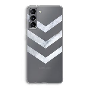 Marmeren pijlen: Samsung Galaxy S21 Transparant Hoesje