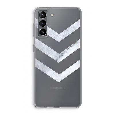 Marmeren pijlen: Samsung Galaxy S21 Transparant Hoesje