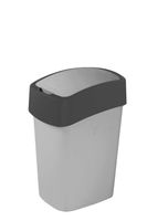 Curver flip bin 9 liter zilver/antaciet