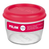 Hermetische Lunchtrommel Milan 500 ml Roze Transparant Plastic Rond Ø 12 cm