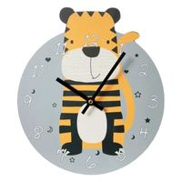 Tijger dieren wandklok 26 cm voor kinderen Tijger dieren wandklok 26 cm voor kinderen
