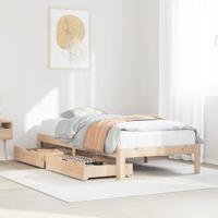 Bedframe met lades 100x200 cm massief grenenhout