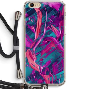Pink Clouds: iPhone 6 / 6S Transparant Hoesje met koord