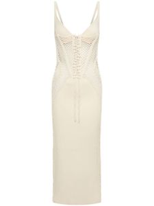 Dion Lee robe Coral en crochet - Blanc