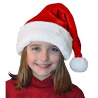 Kerstmuts - voor kinderen - rood - polyester - kerstaccessoires - thumbnail