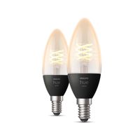 Philips Hue FILAMENT KAARSLAMP E14 2-pack ZACHTWIT LICHT - thumbnail