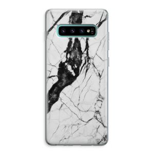 Witte marmer 2: Samsung Galaxy S10 Plus Transparant Hoesje