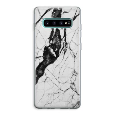 Witte marmer 2: Samsung Galaxy S10 Plus Transparant Hoesje