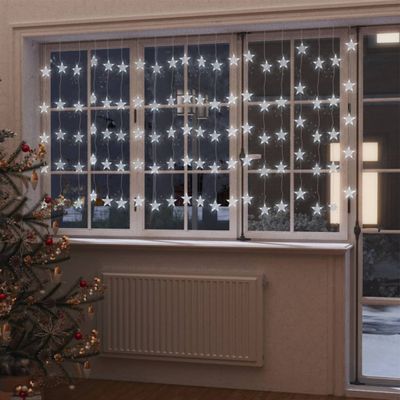VidaXL Lichtsnoergordijn sterren met 500 led&apos;s en 8 functies koudwit