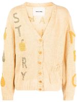 STORY mfg. cardigan Twinsun à appliqués - Jaune