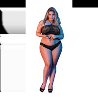 Magic Silk Halter Bandeaux en Panty Set - 2X - Zwart - thumbnail