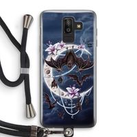 Vleermuizen Maan: Samsung Galaxy J8 (2018) Transparant Hoesje met koord