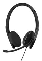 EPOS 1000915 On Ear headset Telefoon Kabel Stereo Zwart Noise Cancelling Volumeregeling, Microfoon uitschakelbaar (mute)