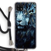 Darkness Lion: Samsung Galaxy A22 5G Transparant Hoesje met koord