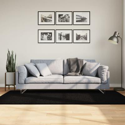 VidaXL Vloerkleed huarte laagpolig zacht wasbaar 100x200 cm zwart