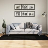 VidaXL Vloerkleed huarte laagpolig zacht wasbaar 100x200 cm zwart