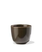 HEMA Espressomok 90ml PUUR reactief glazuur donkerbruin (donkerbruin)