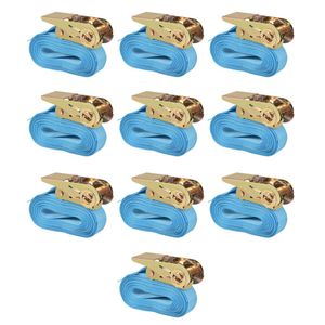 VidaXL Spanbanden 0,8 ton 4mx25mm blauw 10 st