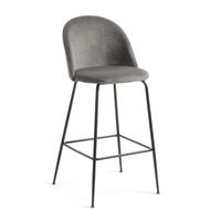 Kave Home Ivonne barkruk H76 Grijs