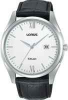 Lorus RH991PX9 Horloge staal-leder zilverkleurig-zwart 42 mm - thumbnail