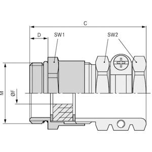 LAPP 52106750 Wartel M25 Messing Messing 25 stuk(s)