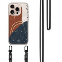 iPhone 16 Pro Max hoesje met zwart koord - Abstract terracotta iPhone 16 Pro Max hoesje met zwart koord - Abstract terracotta