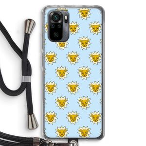 Leeuwenkoppen: Xiaomi Redmi Note 10 Pro Transparant Hoesje met koord