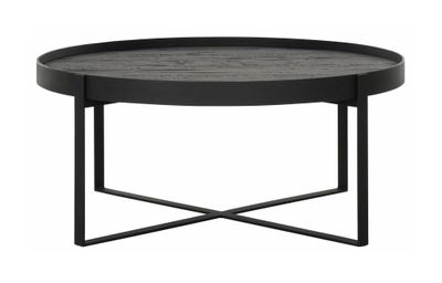 DTP Home Salontafel 'Pluto' Teakhout, 80cm, kleur Zwart