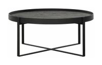 DTP Home Salontafel 'Pluto' Teakhout, 80cm, kleur Zwart