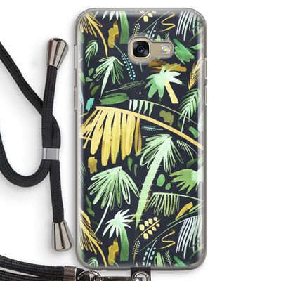 Tropical Palms Dark: Samsung Galaxy A5 (2017) Transparant Hoesje met koord
