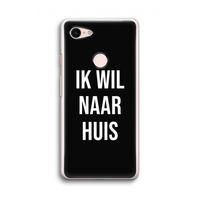 Ik wil naar huis - Zwart: Google Pixel 3 Transparant Hoesje