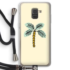 Palmboom: Samsung Galaxy A8 (2018) Transparant Hoesje met koord
