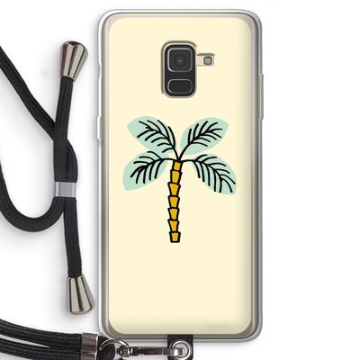 Palmboom: Samsung Galaxy A8 (2018) Transparant Hoesje met koord