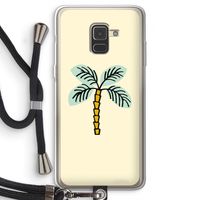 Palmboom: Samsung Galaxy A8 (2018) Transparant Hoesje met koord Palmboom: Samsung Galaxy A8 (2018) Transparant Hoesje met koord