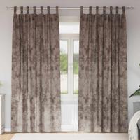 VidaXL Velvet gordijnen 2 pcs cappuccino 260 x 140 cm fluweel
