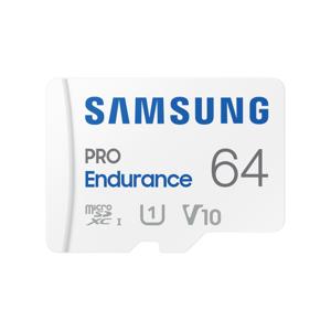 SamsungPRO Endurance + Adapter microSDXC 64GB Micro SD-kaart Wit