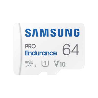 SamsungPRO Endurance + Adapter microSDXC 64GB Micro SD-kaart Wit
