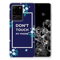 Samsung Galaxy S20 Ultra Silicone-hoesje Flowers Blue DTMP