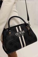 Guess Noelle II Luxury Satchel Tas Dames Zwart - Maat One Size - Kleur: Wit | Soccerfanshop