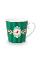 Pip Studio Love Birds Mok Groot Strepen Groen Pip Studio Love Birds Mok Groot Strepen Groen