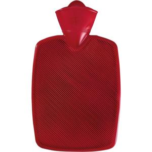 Warm water kruik - kunststof kruik - zonder hoes - rood - 1,8 liter