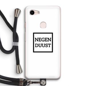 Negenduust vierkant: Pixel 3 Transparant Hoesje met koord