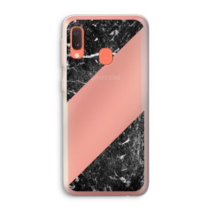 Zwart marmer: Samsung Galaxy A20e Transparant Hoesje