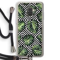 Geometrische jungle: Samsung Galaxy A8 (2018) Transparant Hoesje met koord Geometrische jungle: Samsung Galaxy A8 (2018) Transparant Hoesje met koord