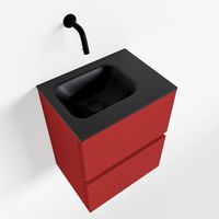 Toiletmeubel Mondiaz Ada | 40 cm | Meubelkleur Fire | Lex wastafel Urban Rechts | Zonder kraangat Toiletmeubel Mondiaz Ada | 40 cm | Meubelkleur Fire | Lex wastafel Urban Rechts | Zonder kraangat