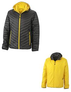 James & Nicholson JN1092 Men´s Lightweight Jacket - /Black/Yellow - M