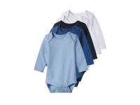 lupilu Set van 5 baby rompers (Donkerblauw/blauw/wit, 74/80)