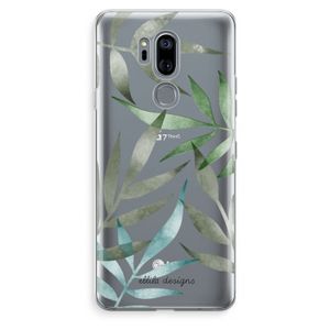 Tropical watercolor leaves: LG G7 Thinq Transparant Hoesje
