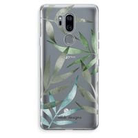 Tropical watercolor leaves: LG G7 Thinq Transparant Hoesje